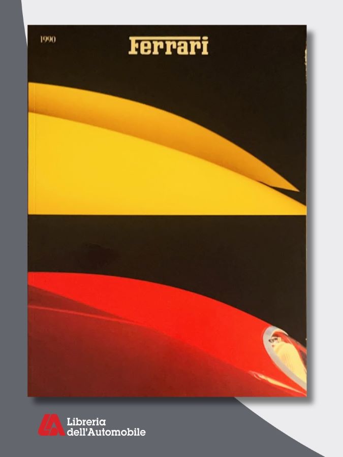F1 yearbook Ferrari 1990 con resoconti dettagliati della stagione di Formula 1 e approfondimenti su modelli e attività aziendali