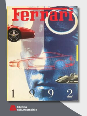 F1 yearbook Ferrari 1992 con resoconti della stagione di Formula 1 e approfondimenti su modelli e attività aziendali del marchio