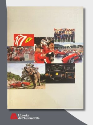 F1 yearbook Ferrari 1997 con resoconti della stagione di Formula 1 e approfondimenti su modelli e attività aziendali del marchio