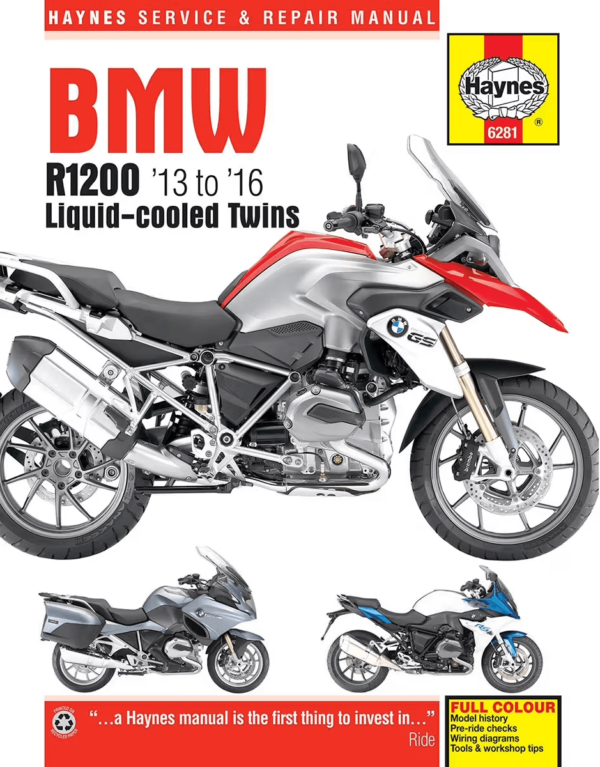 BMW R1200 Liquid-Cooled Twins 2013 To 2016 Service And Repair Manual N. 6281