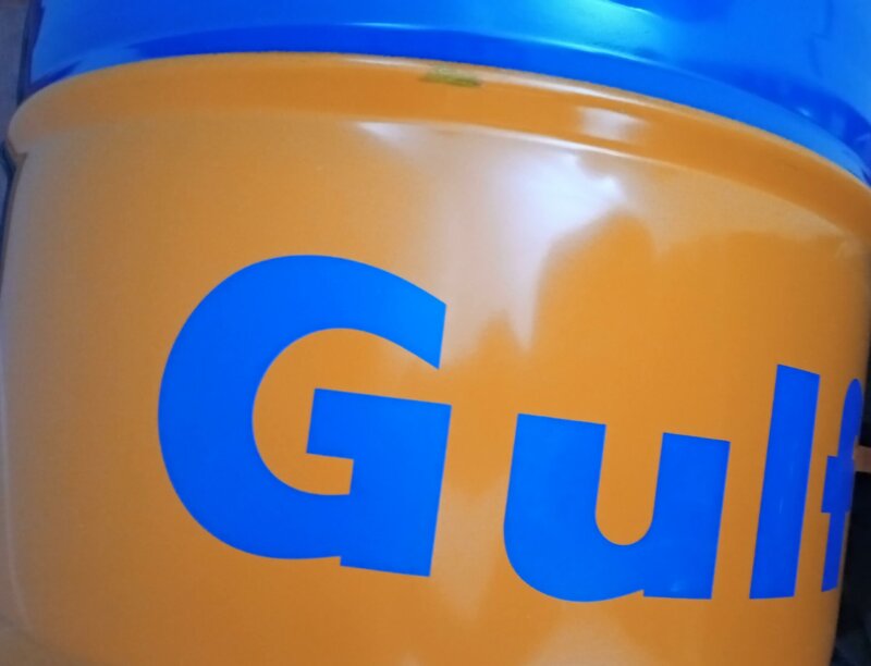 Barile Benzina Verniciato Con Il Marchio Gulf - immagine 3