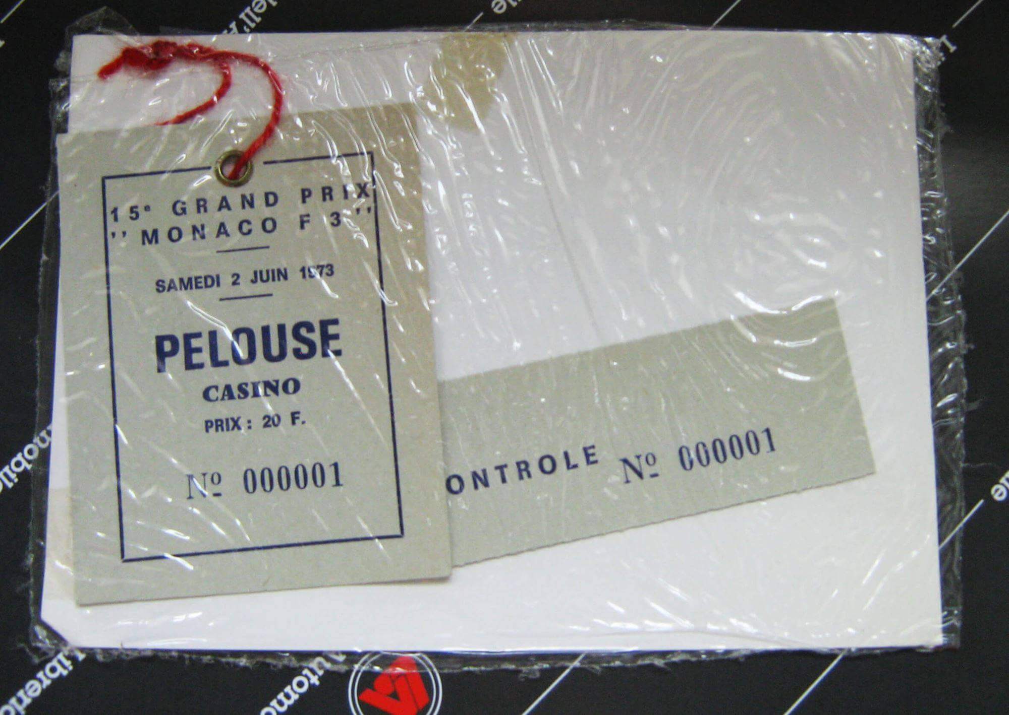 15E Grand Prix Monaco F3 1973 Entrance N.000001 Pelouse Casino