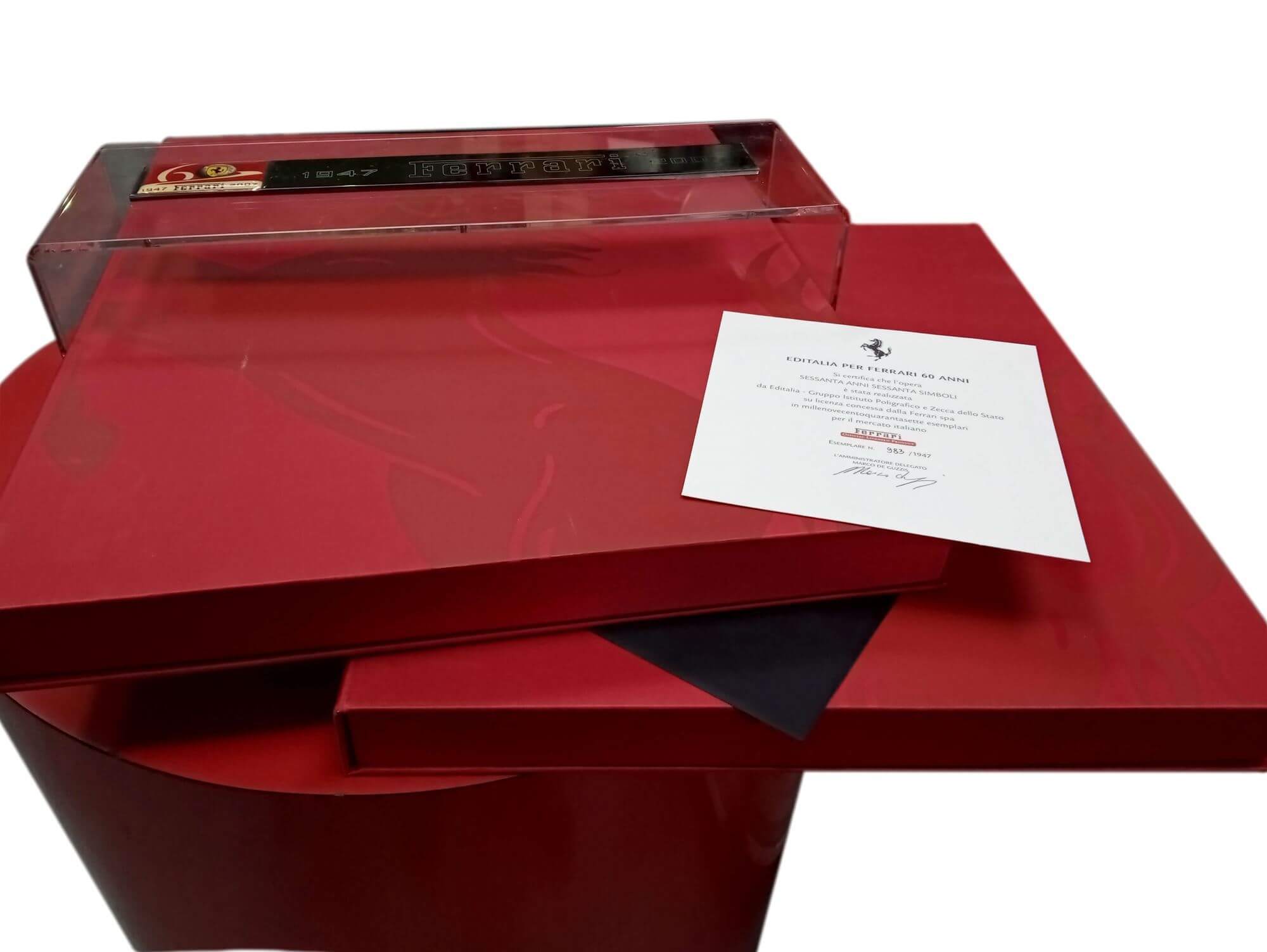 Ferrari Sessant’Anni In Sessanta Simboli 60 Smalti e 60 Litografie In Due Cofanetti - immagine 3