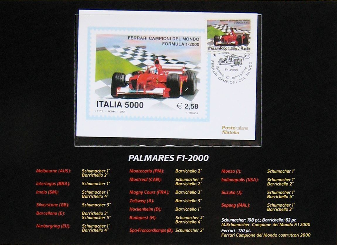 Ferrari Campioni Del Mondo 2000 - Collezione Di 3 Francobolli - Image 4