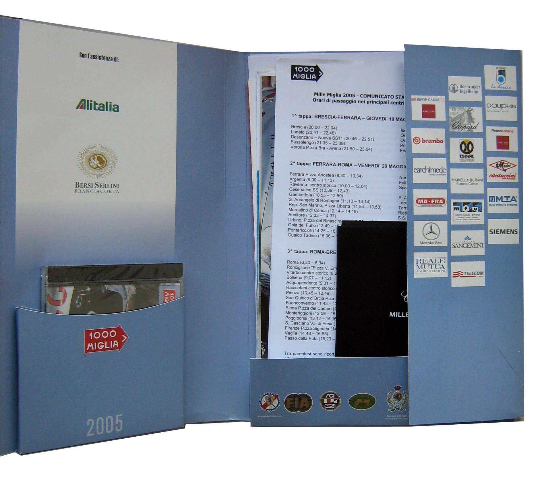Mille Miglia 19-20-21-22 Maggio 2005 Press Kit/Dossier Stampa+Cd Rom - immagine 2