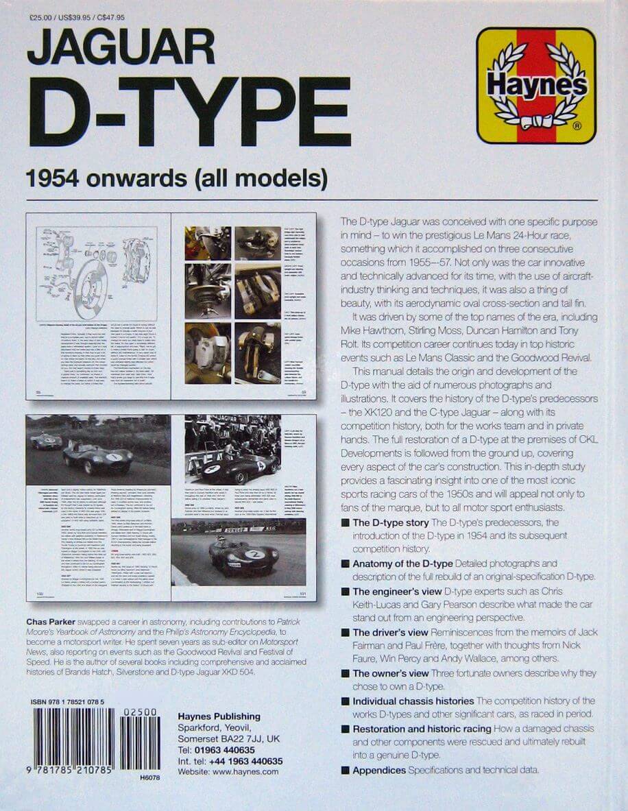 Jaguar D-Type 1954 Onwards (All Models) An Insight Into Design, Engineering, Maintenance And Operation Of Jaguar'S Le Mans-Winning Sports Car - immagine 2