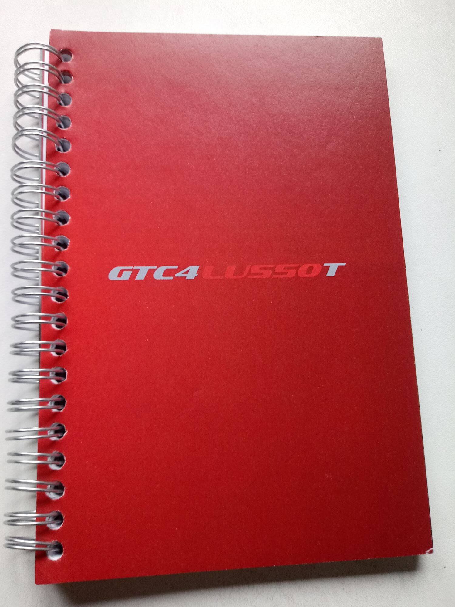 Ferrari GTC4 Lusso T Block Notes. Press Media Kit