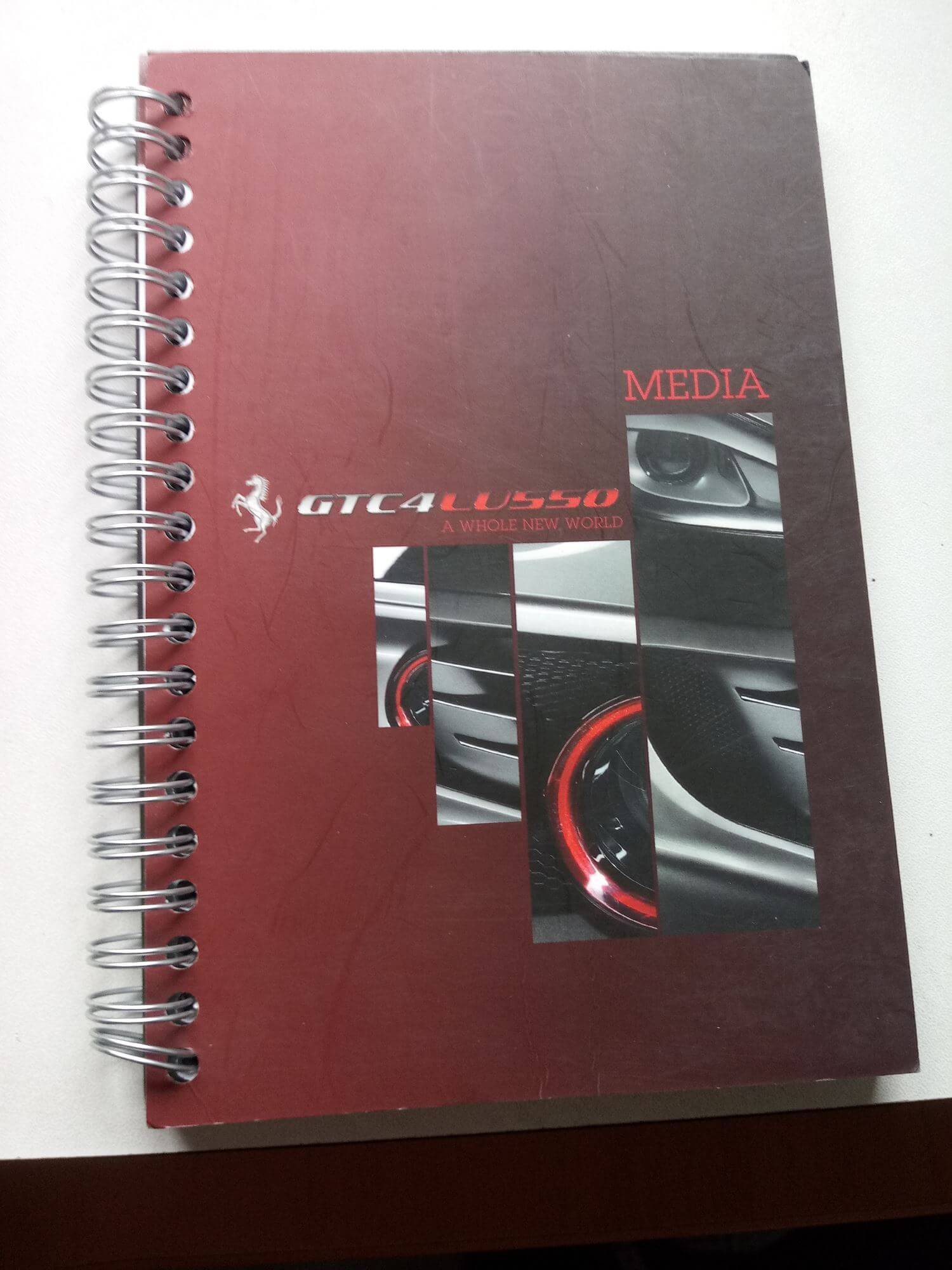 Ferrari GTC4 Lusso Block Notes. Press Media Kit