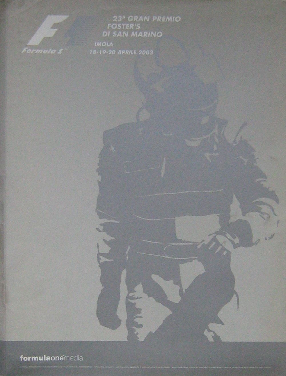 23° Gran Premio Foster'S Di San Marino Imola 18-19-20 Aprile 2003 Press Kit/Dossier Stampa