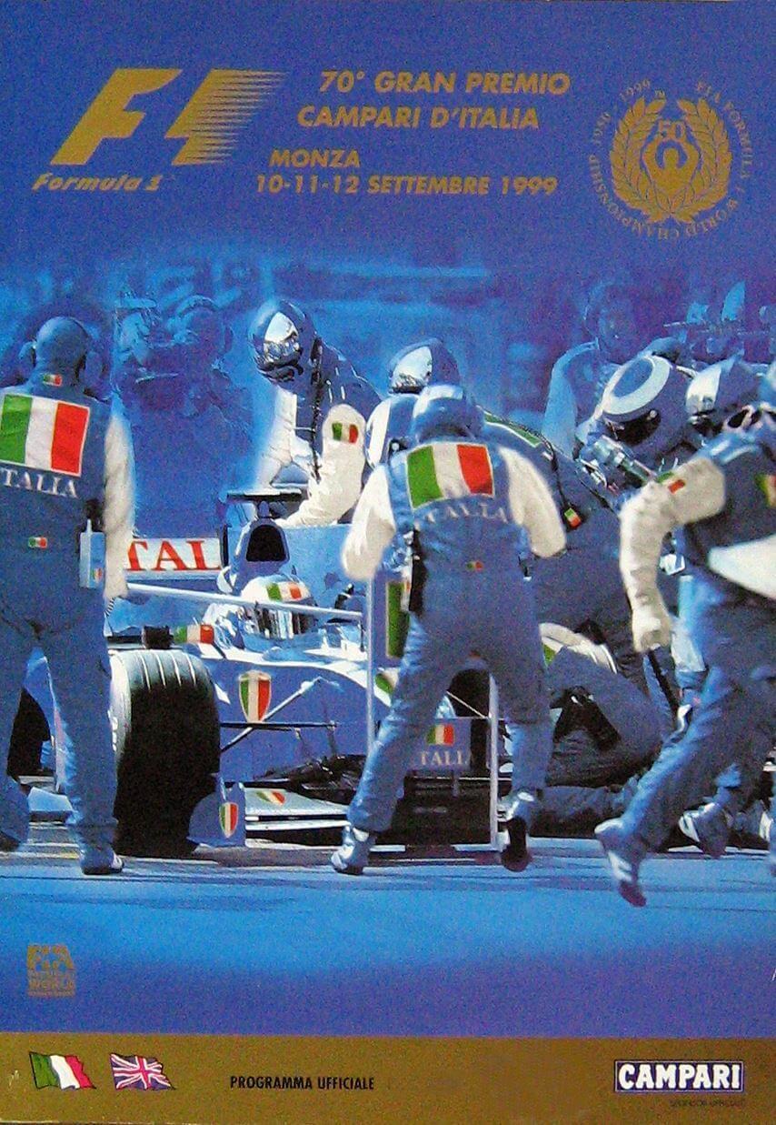 70° Gran Premio Campari D'Italia Monza 10-11-12 Settembre 1999 Programma Ufficiale