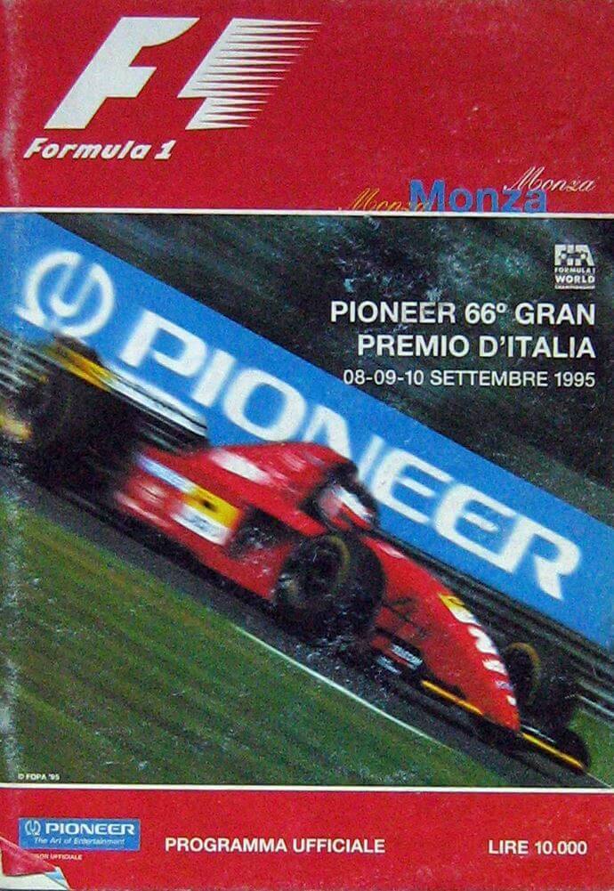 66° Gran Premio Pioneer D'Italia Monza 8-9-10 Settembre 1995 Programma Ufficiale