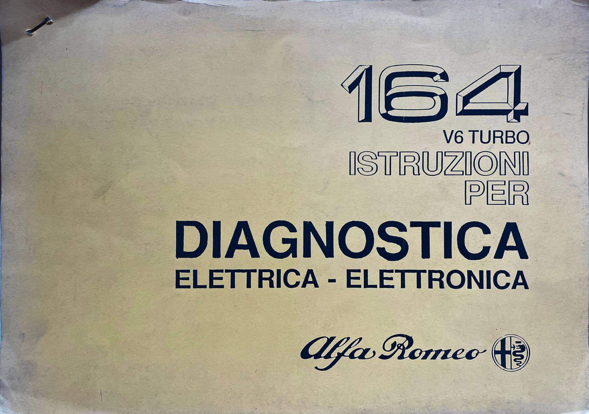 Alfa 164 V6 Turbo:  Istruzioni Diagnostica Elettrica Elettronica-Anteprima