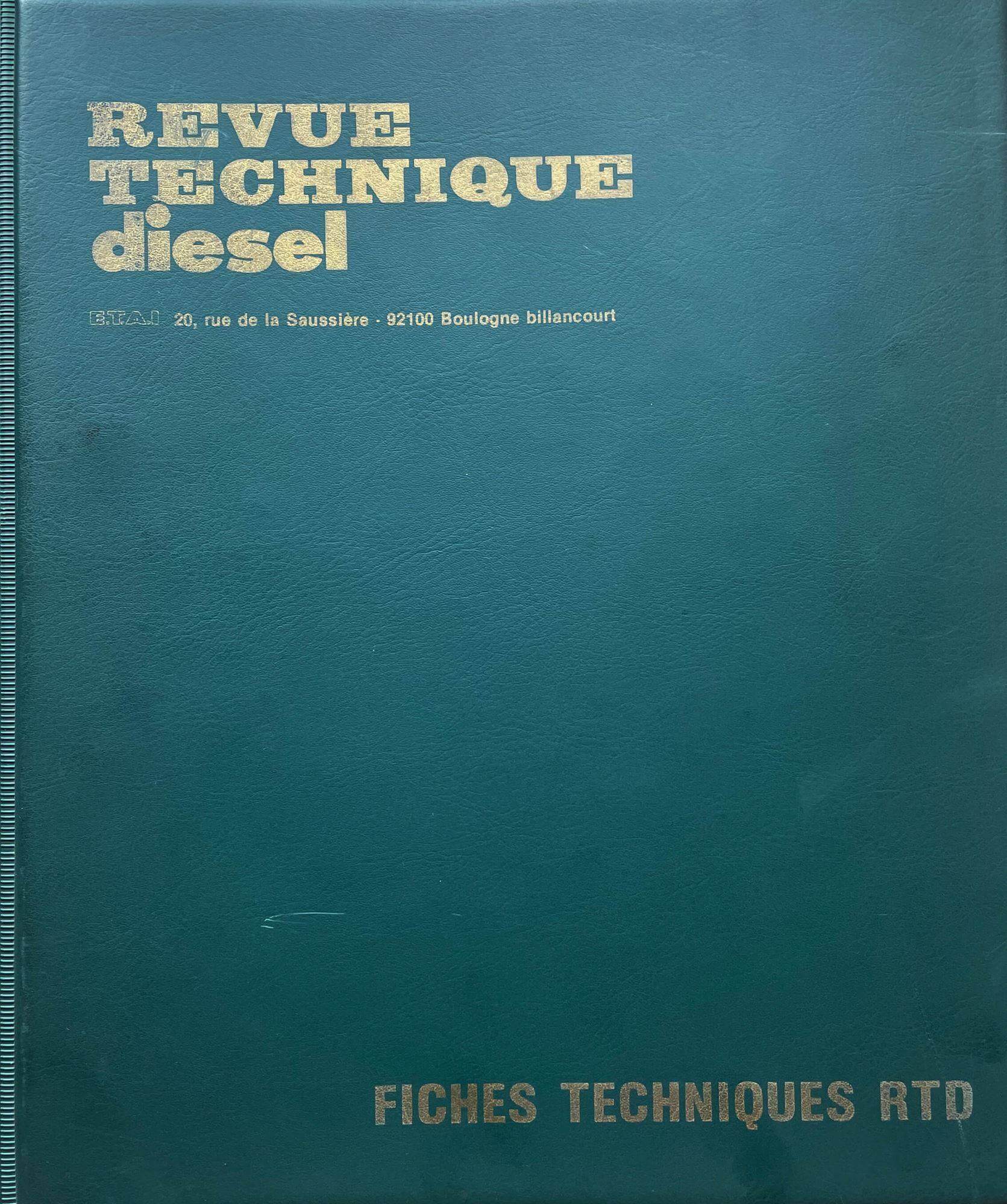 Fiches Techniques Diesel. Serie "Revue Technique Diesel"