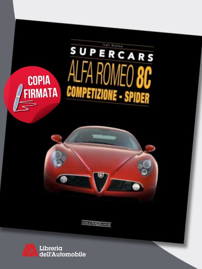 Libri Alfa Romeo 8C Competizione e 8C Spider prefazione di Carlo Di Giusto storia, design, tecnica e guida con ampio repertorio fotografico.