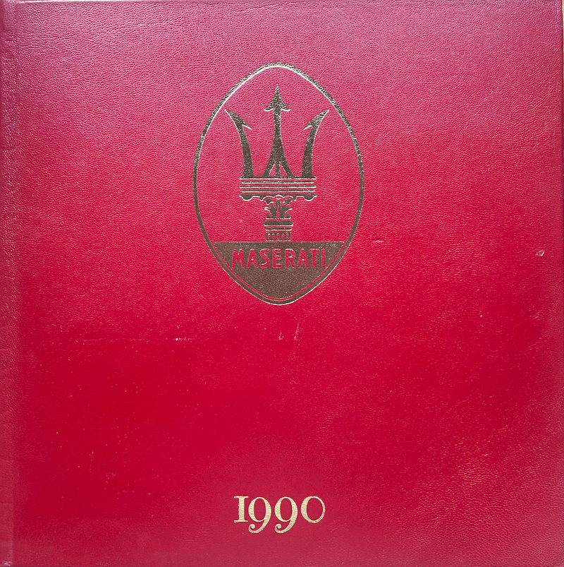 Agenda Originale Maserati 1990