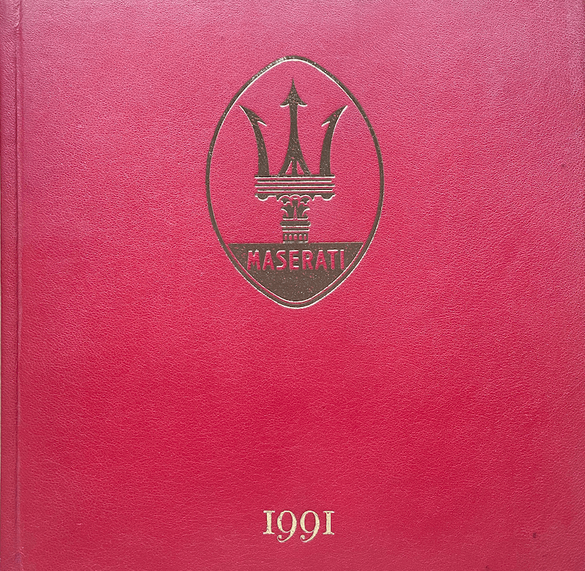 Agenda Originale Maserati 1991
