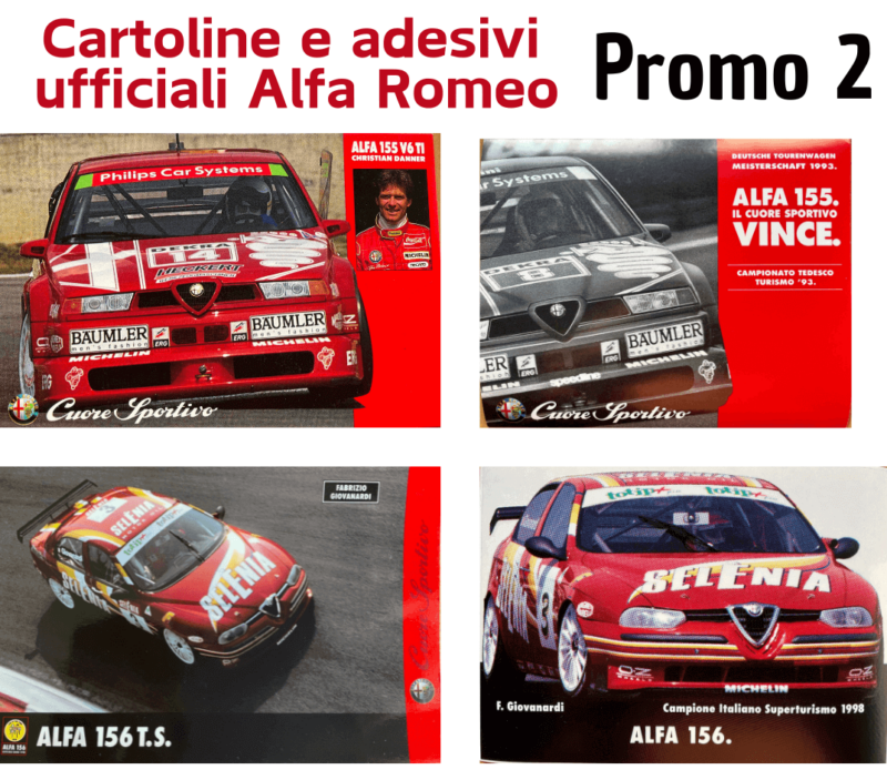 Libri alfa romeo con cartoline e adesivi delle Alfa 155 e 156 da collezione
