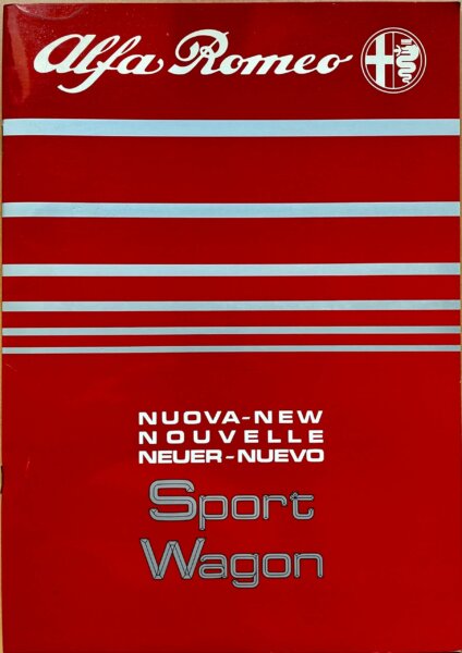 Alfa Romeo Nuova Sport Wagon Cartella Stampa/Press Kit. Ed.1990