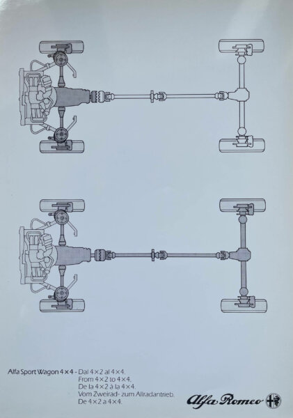 Alfa Sport Wagon 4x4 From 4x2 to 4x4 -Technical Drawing