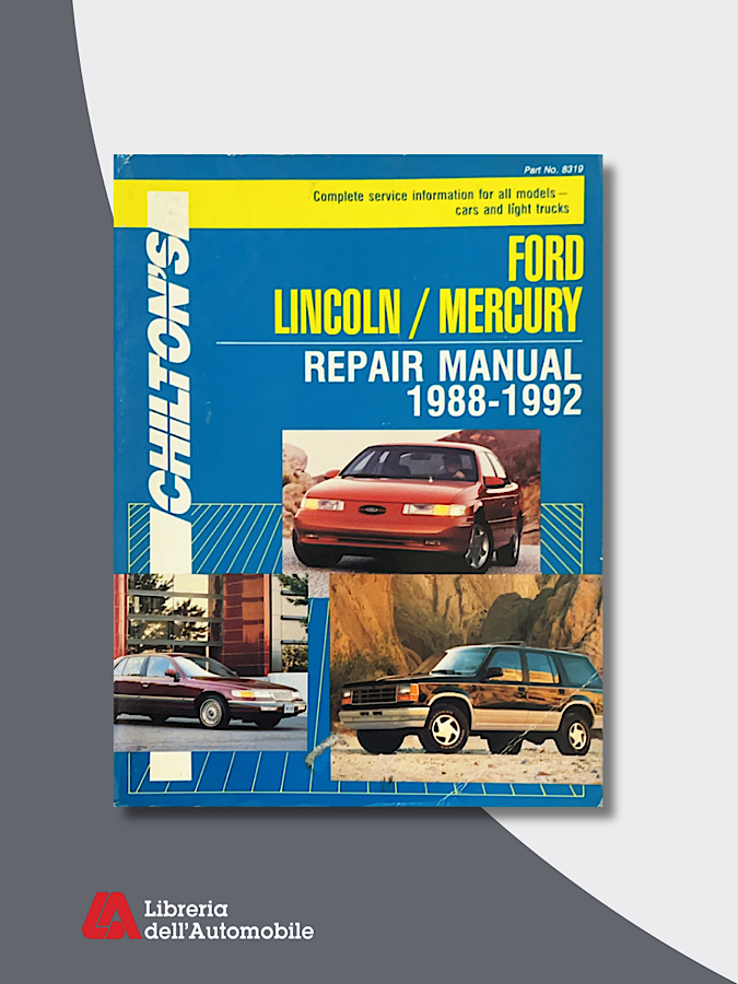 Ford Lincoln/ Mercury Repair Manual 1988-1992