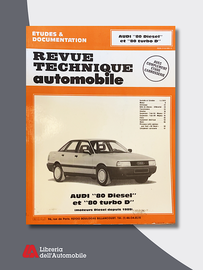 Audi 80 Diesel et Turbo D1989-91 “Revue technique automobile”N. 522