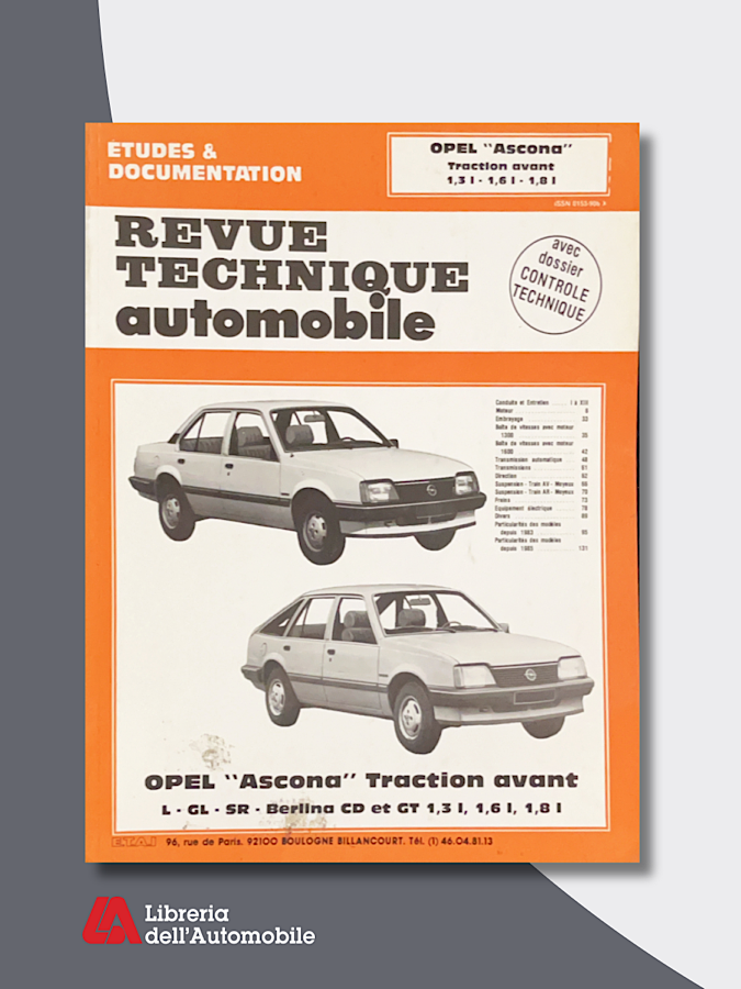 Opel Ascona Traction av 1982-89 “Revue technique automobile”N.424