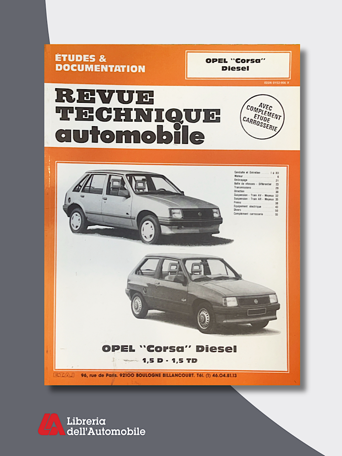 Opel Corsa Diesel 1987-90 1.5D 1.5TD“Revue technique automobile”N.513,1