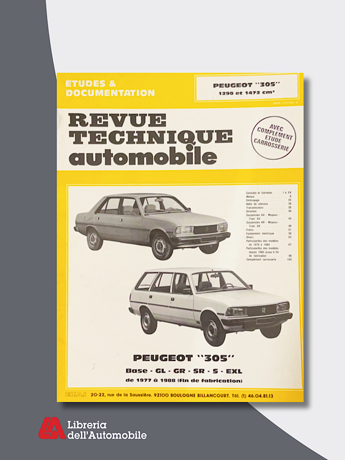 Peugeot 305 Diesel Serie 2 1983-90 “Revue technique automobile”N.436