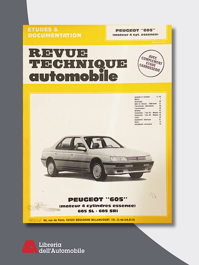 Peugeot 605 Mot. 4Cyl. Essence “Revue technique automobile” N.519
