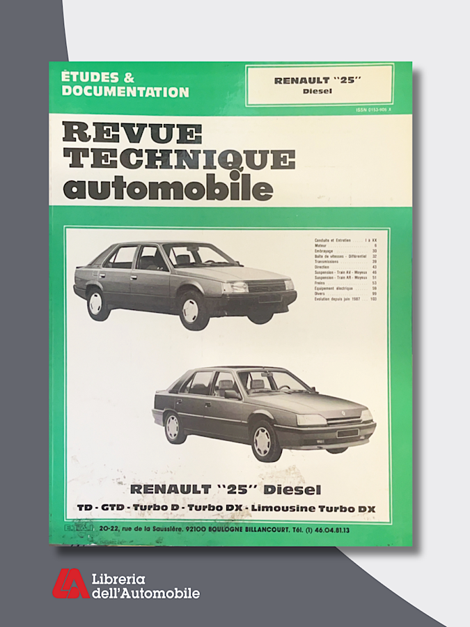 Renault 25 V 6 1984-93 “Revue technique automobile” N. 498