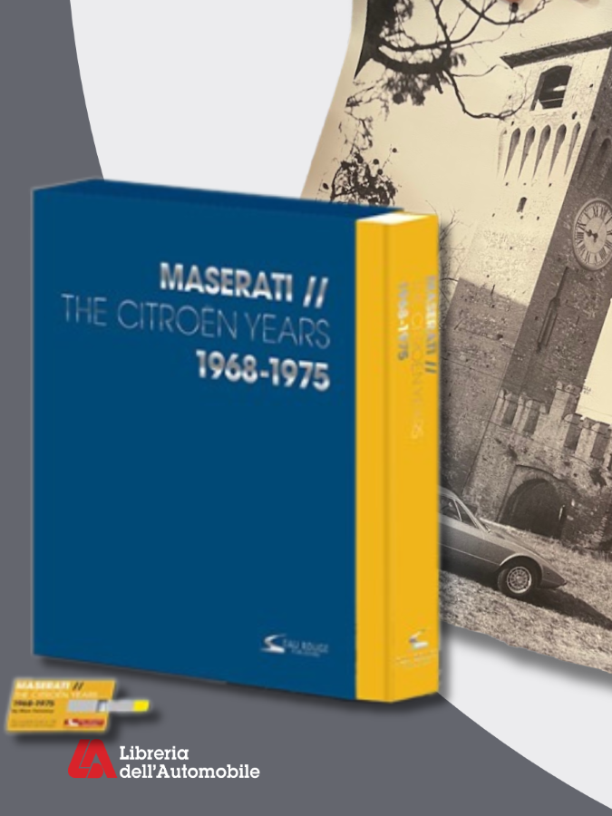 Libri automobilismo sulla storia della Maserati durante la proprietà Citroën e i modelli iconici di quegli anni