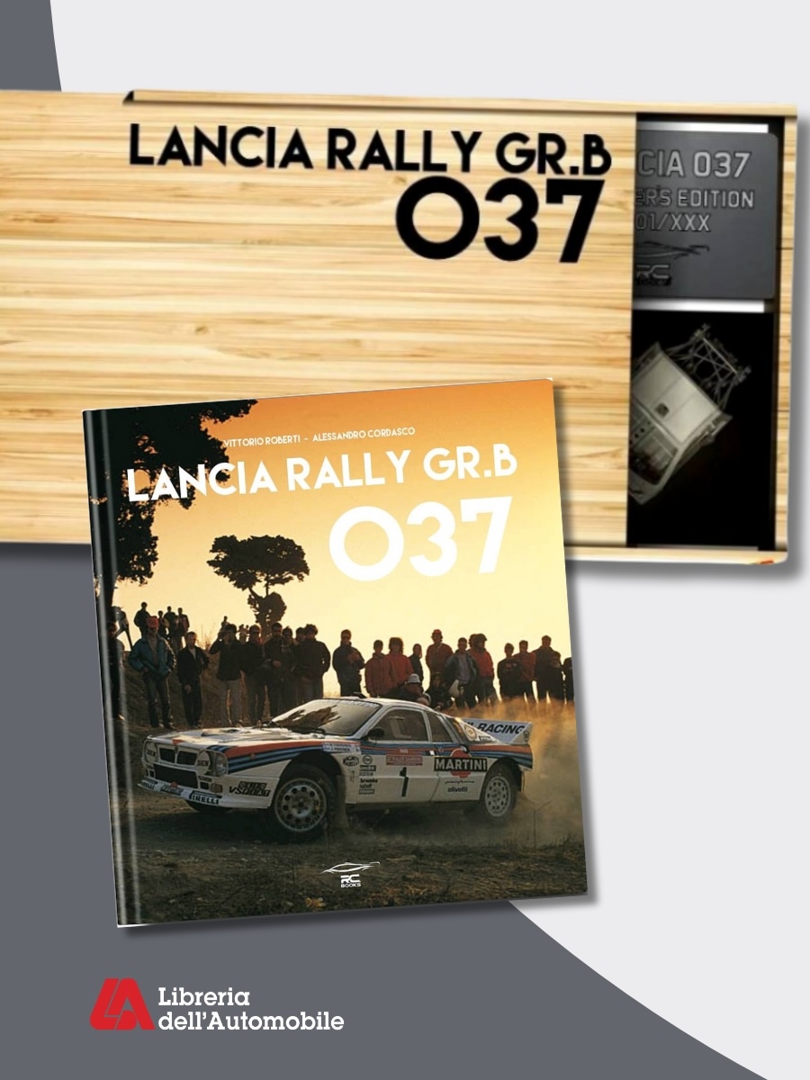 Libri rally con copertine dedicate alla Lancia Rally GR.B 037