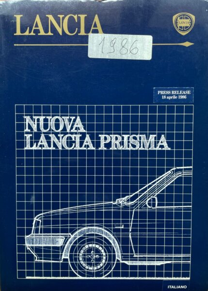 Motorbook sulla Nuova Lancia Prisma 1986 con cartella stampa, dettagli tecnici e foto