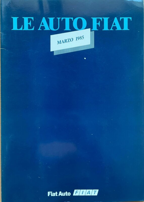 Libri automobilismo sulle auto Fiat al Salone di Ginevra 1985 con foto e schede tecniche