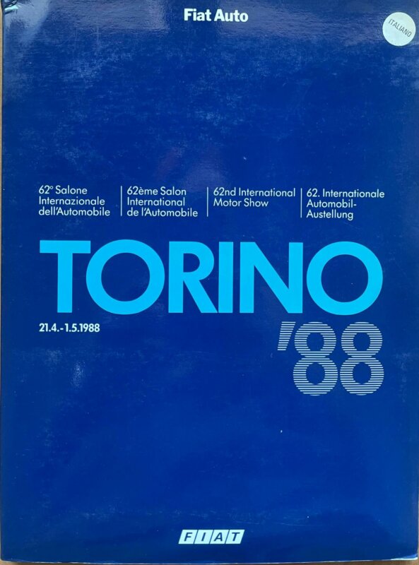 Libri automobilismo sulle auto Fiat al Salone di Torino 1988 con foto e schede tecniche