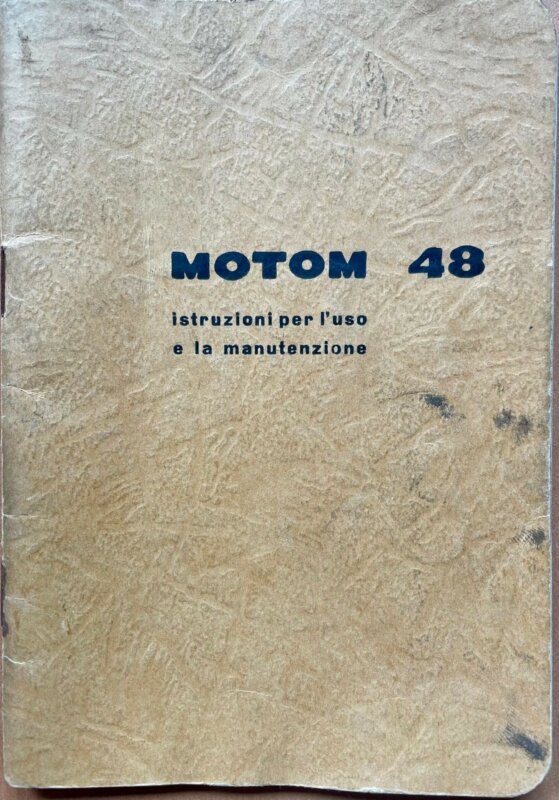 Manuali officina moto sul manuale originale di uso e manutenzione della Motom 48