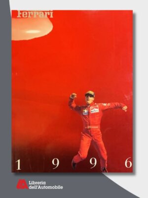 F1 yearbook Ferrari 1996 con resoconti della stagione di Formula 1 e approfondimenti su modelli e innovazioni del marchio
