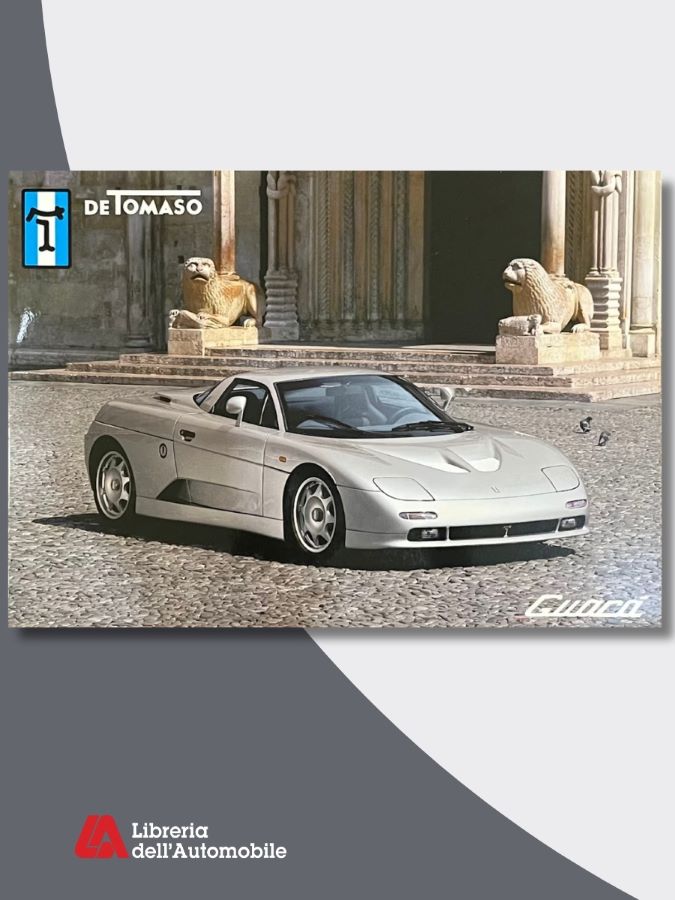 Motorbook per collezionisti con informazioni tecniche della De Tomaso Guarà a motore centrale