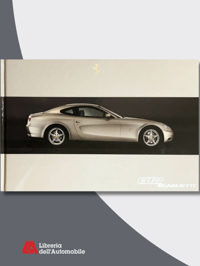 Dettagli e immagini della 612 Scaglietti in una pubblicazione Ferrari collezionismo