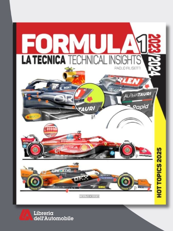 Technical insights delle vetture 2023/2024. libri formula 1, dettagli di ingegneria